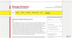 Desktop Screenshot of designsciencejournal.org